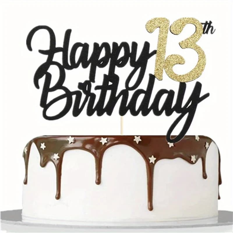 Une pièce convient aux décorations de gâteaux d'anniversaire pour 13, 18, 30, 35, 40, 50, 60e annive