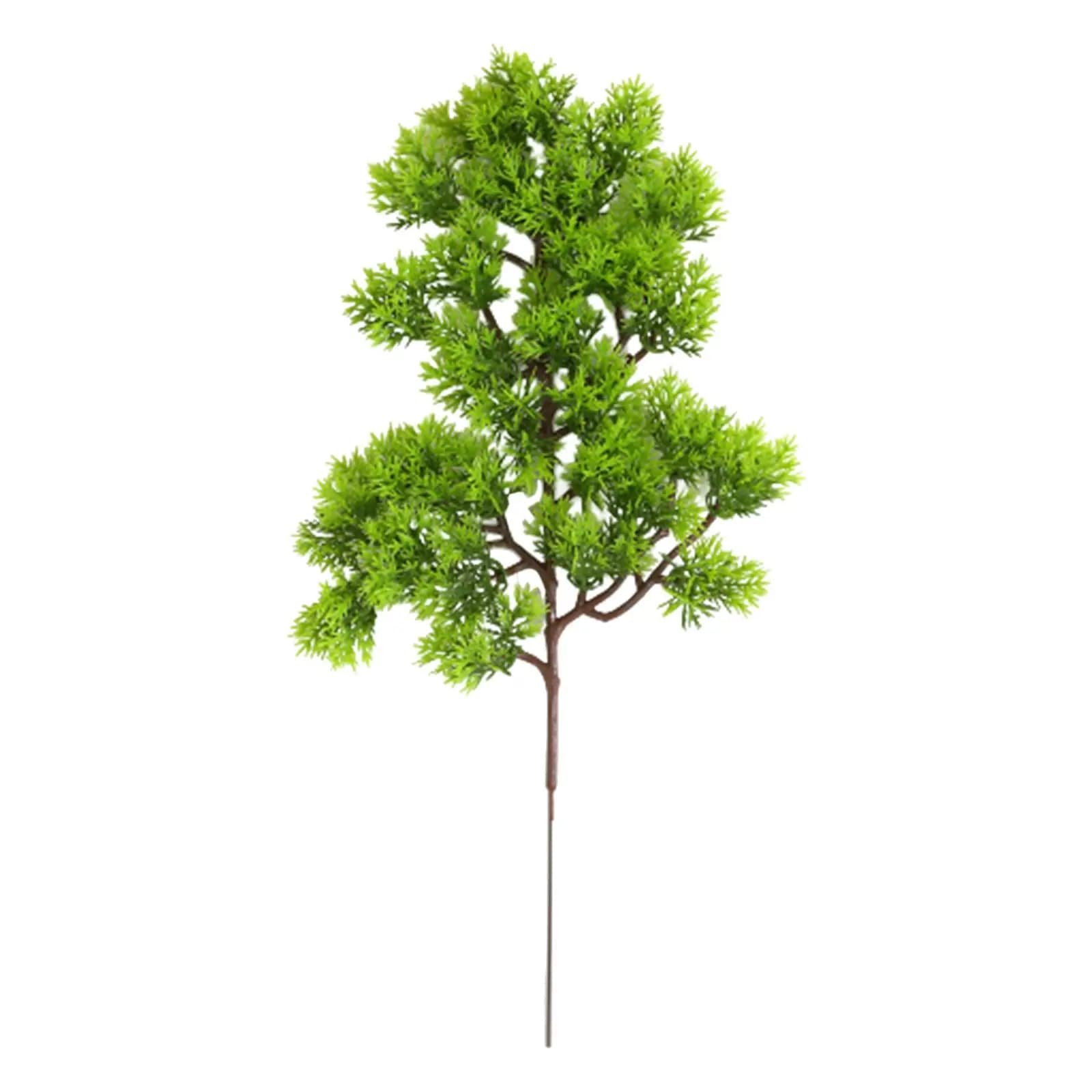 Branches de pin artificielles, longues tiges vertes, faux arbres décoratifs en plastique, fleurs pou