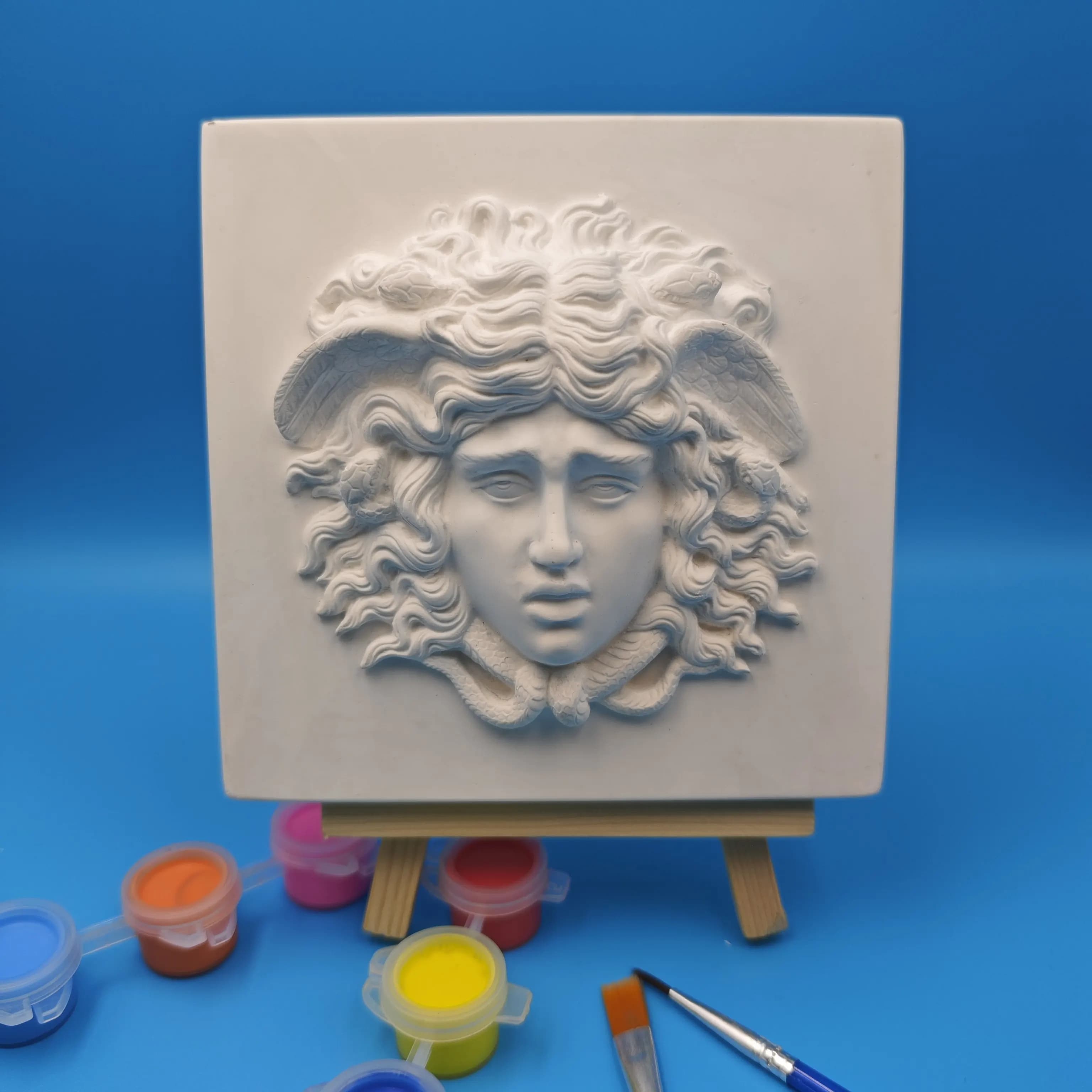 Relief mural 3D Méduse, sculpture d'art vintage, décoration pour la maison et le bureau, statue, œuv