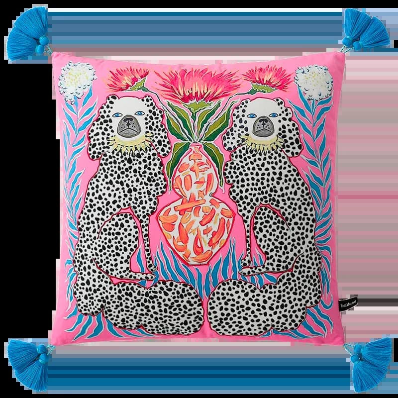 Housse de coussin Chinoiserie Zèbre avec pivoines asiatiques, taie d'oreiller décorative animaux mys