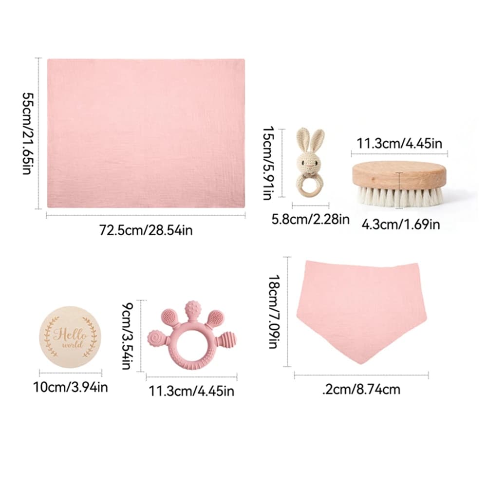 Coffret cadeau pour bébé, ensemble essentiel pour nouveau-né, ensemble de bain avec couverture pour 