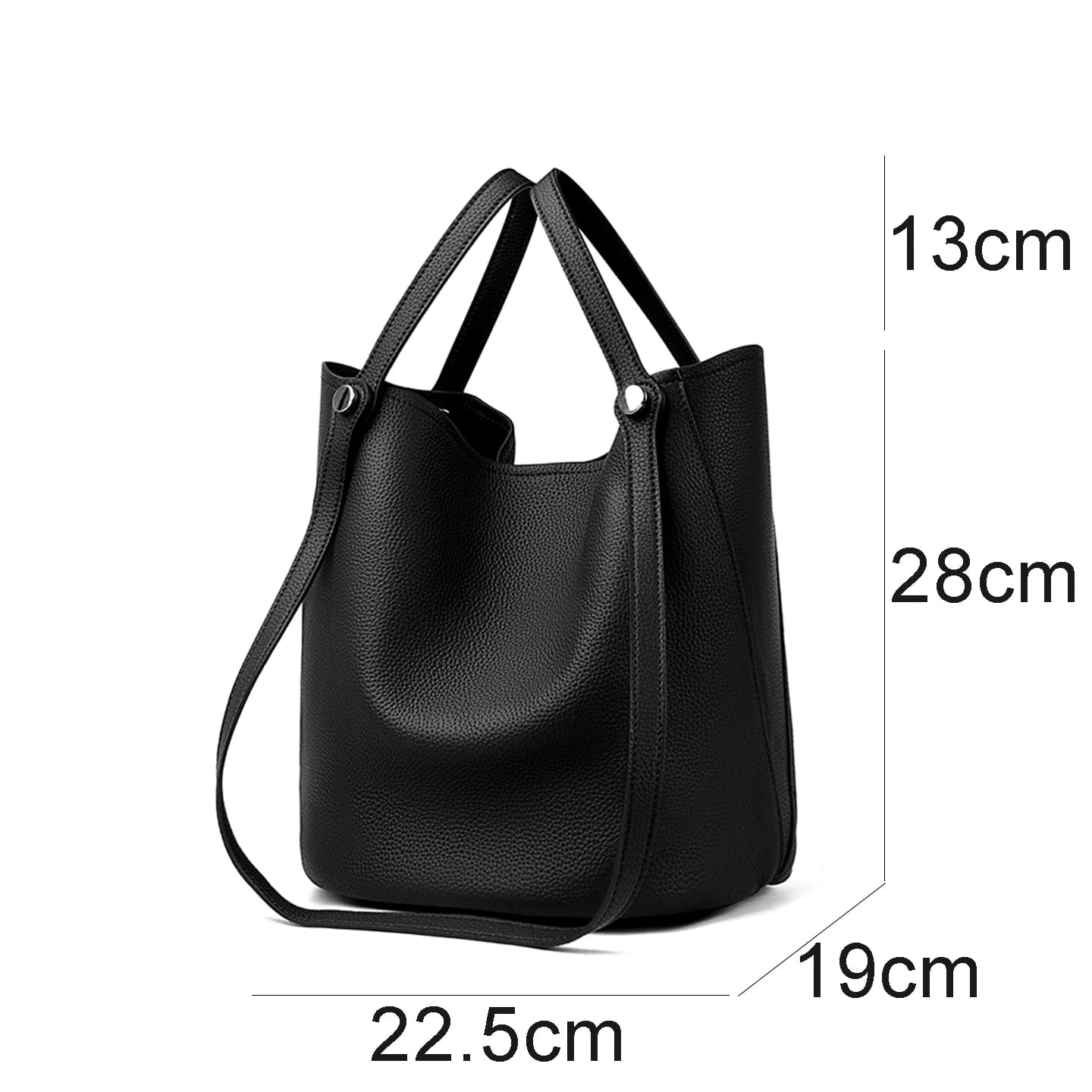 Sac fourre-tout en cuir véritable pour femme, sac à main et pochette de luxe, sacs décontractés, sac