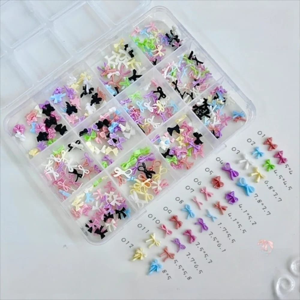 Doux Mini nœud papillon Nail Art accessoires paquet mixte bricolage nœud papillon décoration d'ongle