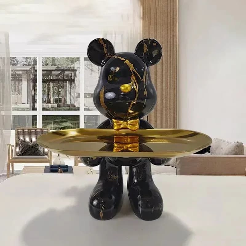 Figurine d'ornement d'ours Graffiti 21cm, décoration de maison, Statue d'animal, étagère de rangemen