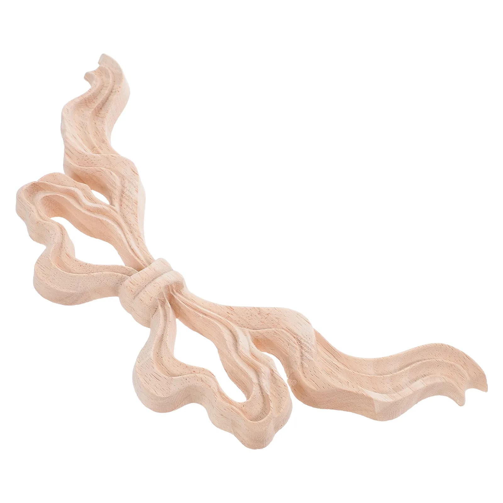 Applique murale en bois sculpté style européen, nœud papillon, non peinte, pour bricolage, décoratio