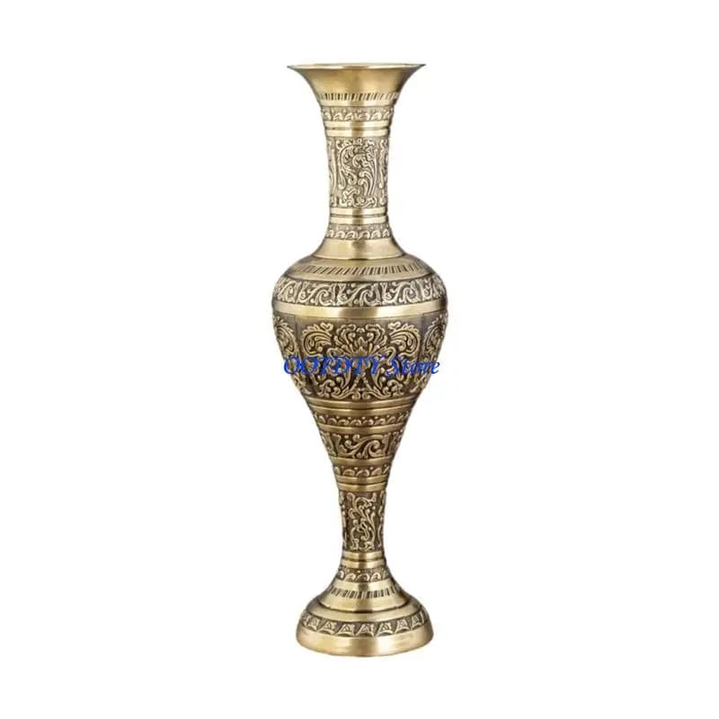 Vases à fleurs antiques géométriques en métal gaufré à mode, pour le intérieur, 367A