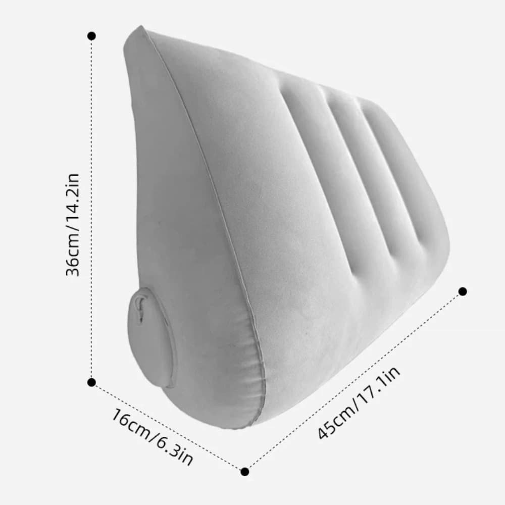 Coussin de soutien triangulaire portable et souple, oreiller gonflable léger pour le lit, les voyage