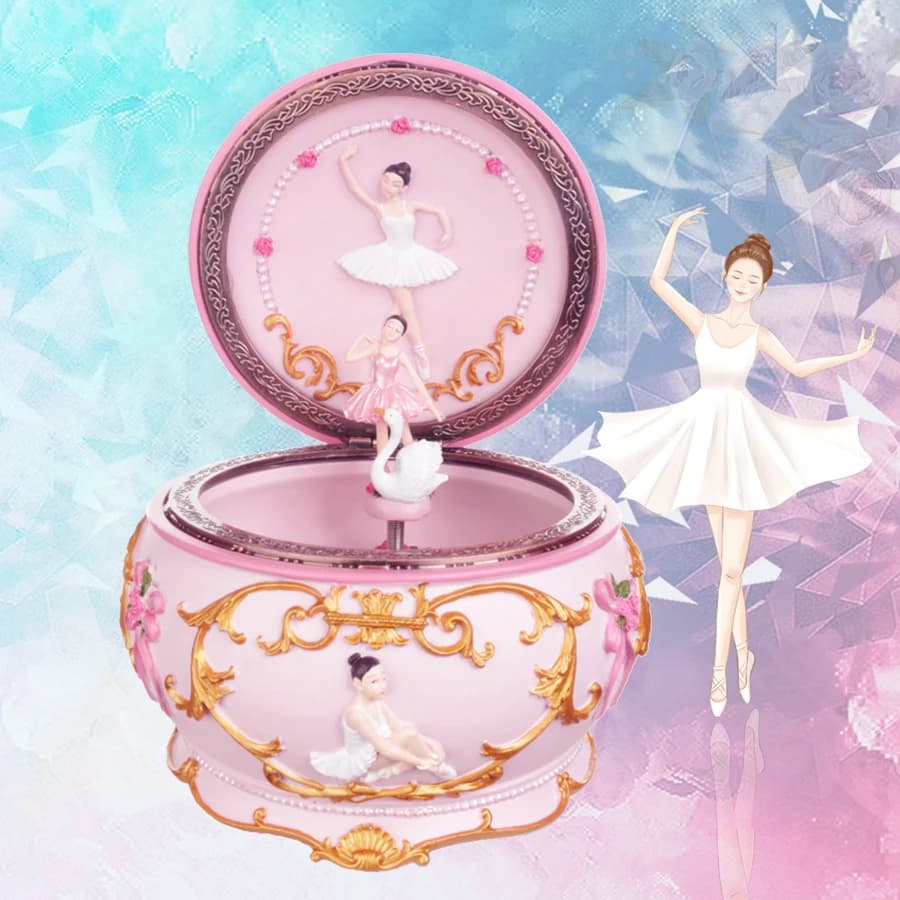 Boîte à musique romance ballerine adolescente danse fille, boîte à musique lumineuse du lac des cygnes, cadeau de mariage et de noël pour petite amie, décoration de maison