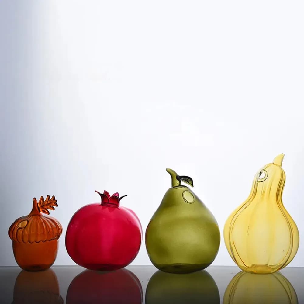 Vase en verre en forme de formage de grenade