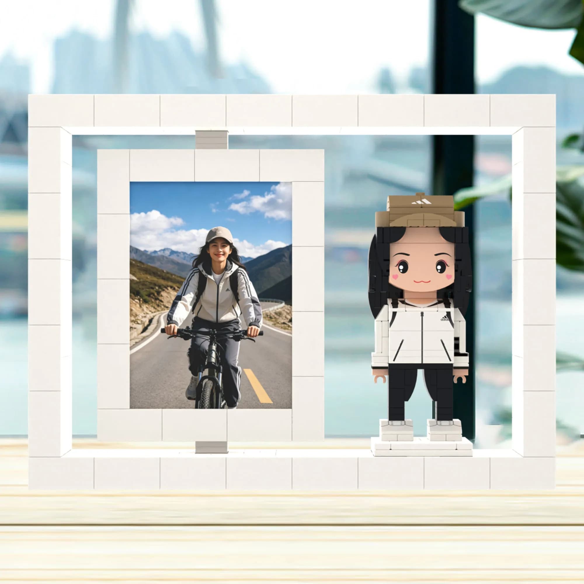 Blocs de construction personnalisés pour mini-figurines avec cadre photo, ensemble de briques DIY personnalisées, cadeau créatif pour l'affichage de mes figurines en briques personnalisées