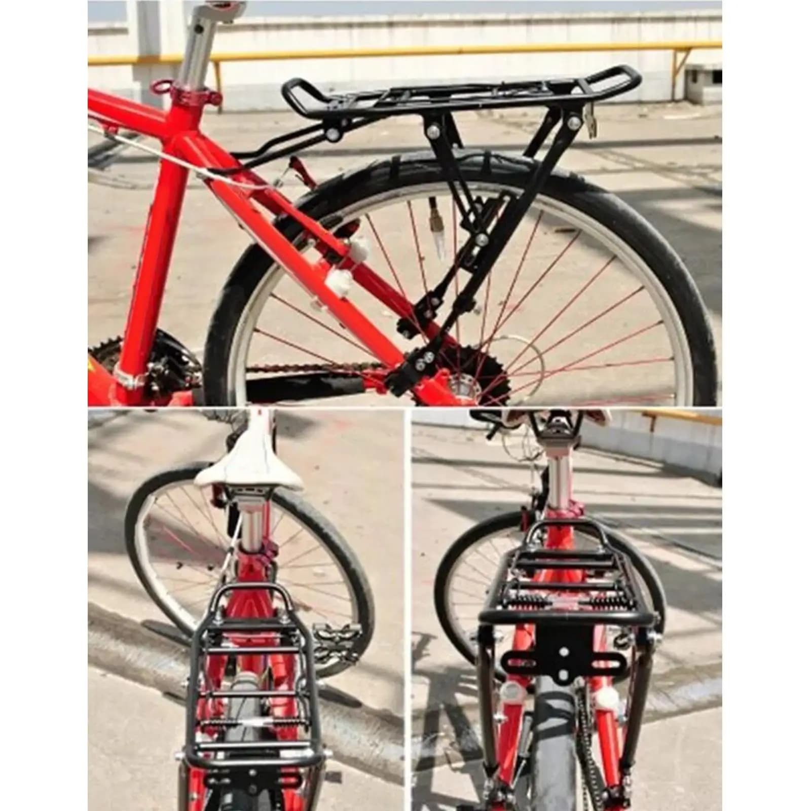 Porte-bagages arrière en alliage pour vélo de route et VTT, étagère de siège arrière pour bicyclette, cargaison T1, 25kg
