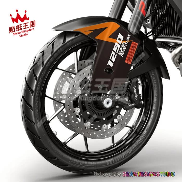 Autocollants étanches pour KTM 2017-2020 1290 ADV SUPolLADVENTURE R, kit de décalcomanies pour garde-boue de moto PARAFANGO, 1 paire