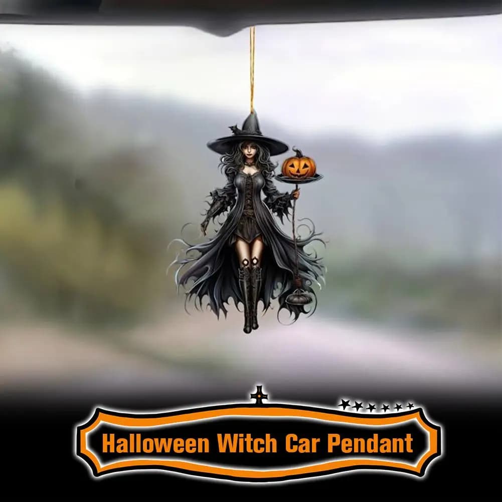 Décor de voiture d'halloween, crâne d'horreur, rétroviseur, pendentif suspendu mignon, ornements fantômes, accessoires de décoration S0R3