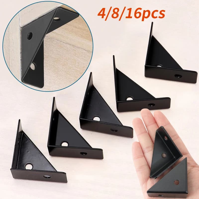Supports triangulaires à angle fixe en noir