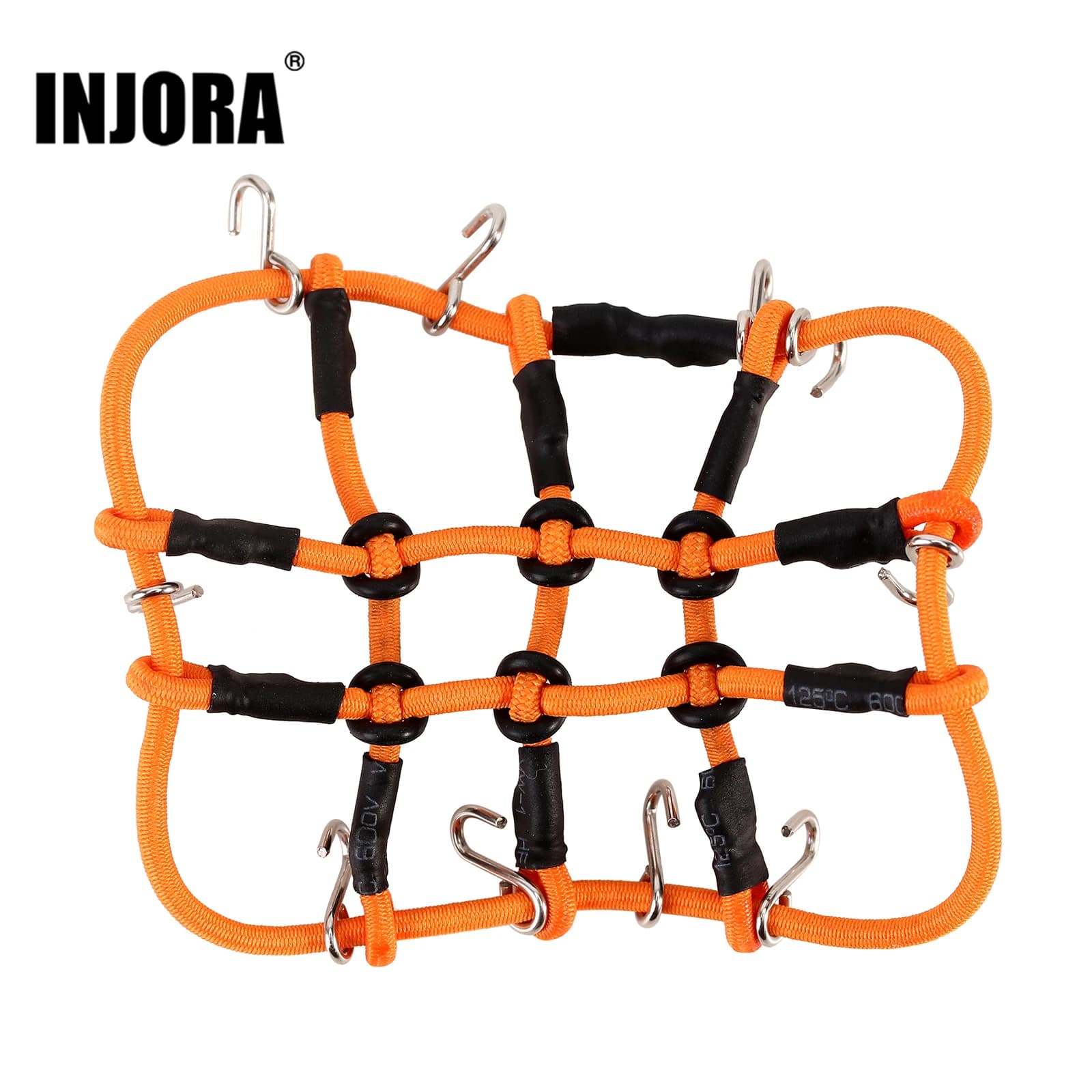INJORA – filet à bagages de toit élastique 75x60mm, accessoires de décoration pour 1/24 RC chenille axiale SCX24 C10 Jeep JLU gladiateur Bronco