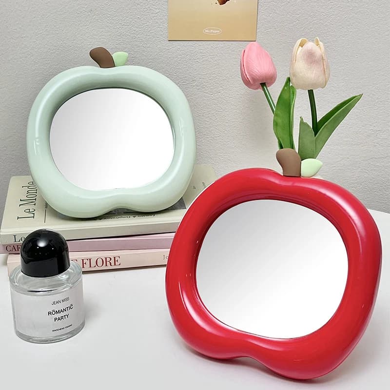 Miroir décoratif Ins, miroir de maquillage, miroirs cosmétiques de bureau pour chambre à coucher, dortoir, accessoires de bureau, décoration de la maison