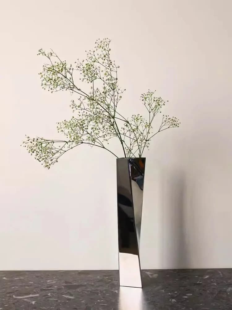 Vase de luxe en acier inoxydable