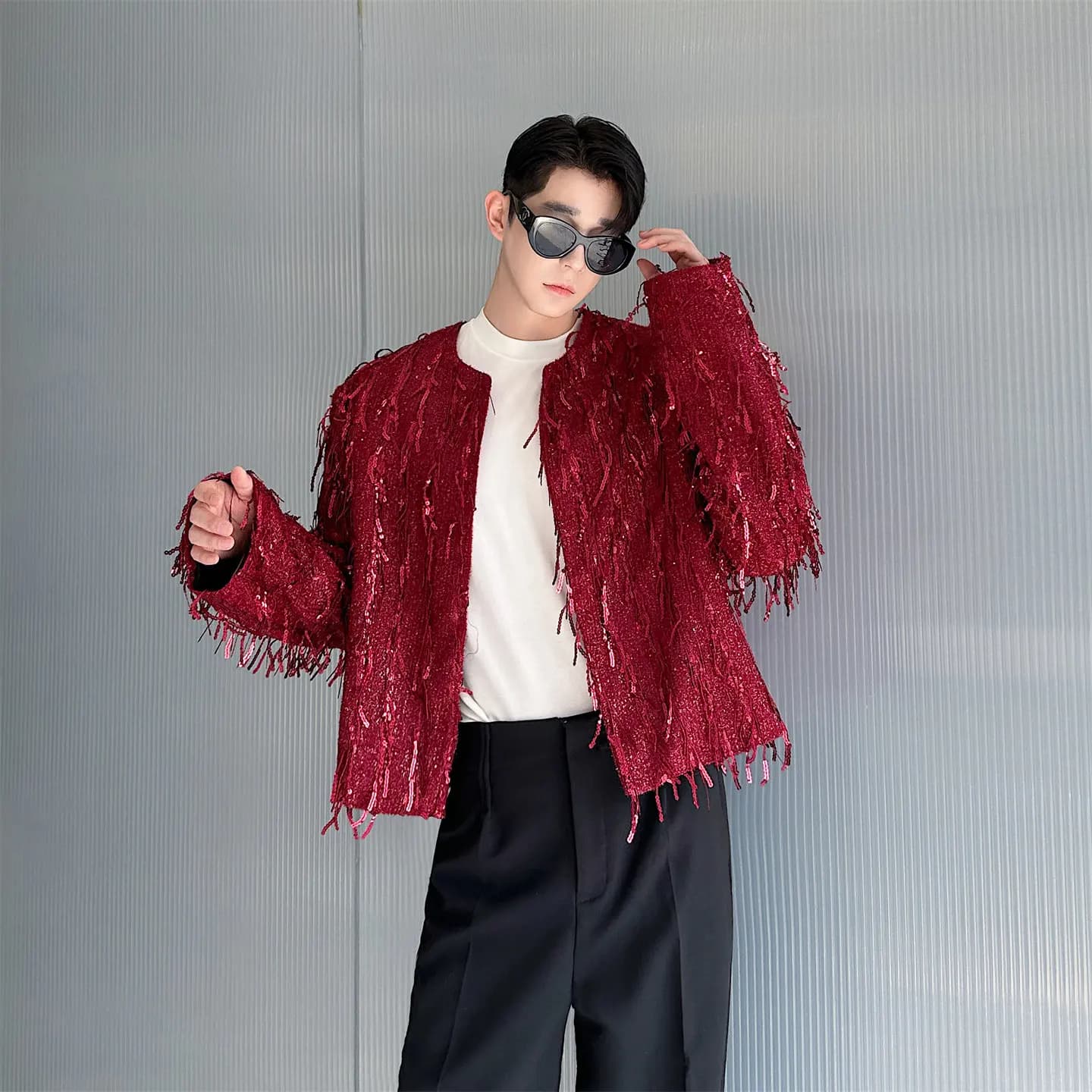 Veste de luxe à sequins pour homme