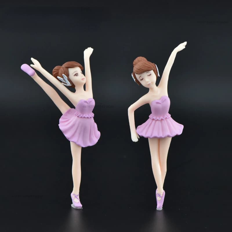 Décoration de gâteau sur le thème de phtalgirl pour enfants, ballet, fille, fête préChristophe, fête d'anniversaire, fournitures de décoration de gâteau