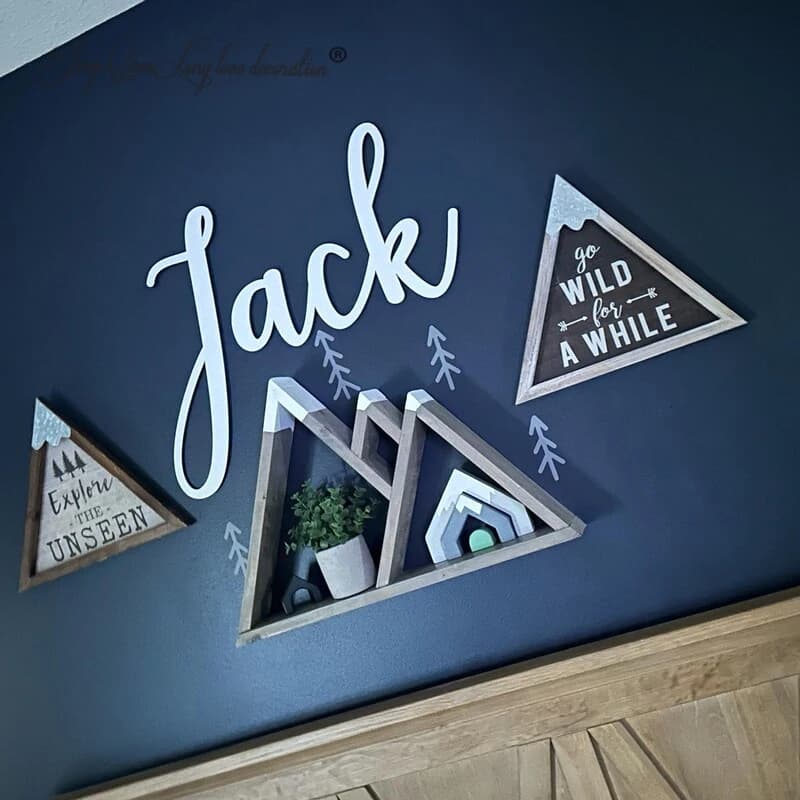 Panneau nominatif personnalisé en bois – Décoration murale intérieure – Cadeau