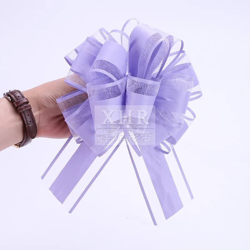 Ruban de voiture de mariage blanc, nœuds de traction, emballage cadeau, décor de voiture de mariage, fournitures de fête d'anniversaire, chaises Pew, décoration de maison DIY