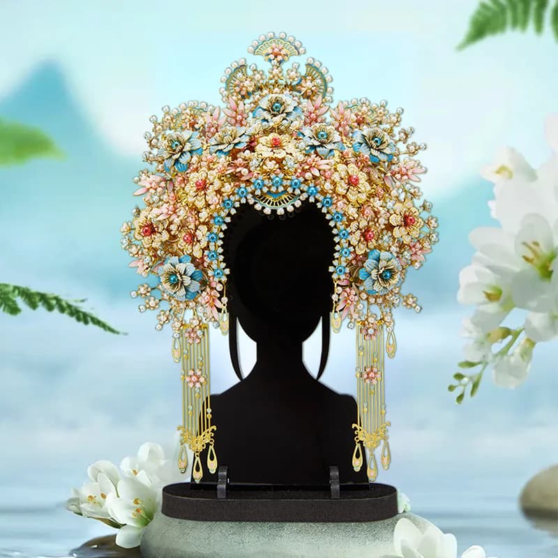 Piececool 3D Kits de modèles en métal diadème Floral Puzzles 3D en métal bricolage artisanat Kit de puzzle pour Collection cadeaux de noël