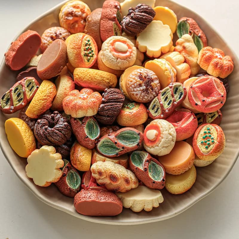 5 pièces Mini bouffée pain Dessert crème gâteau modèle cuisine scène nourriture jouer bricolage résine maison de poupée