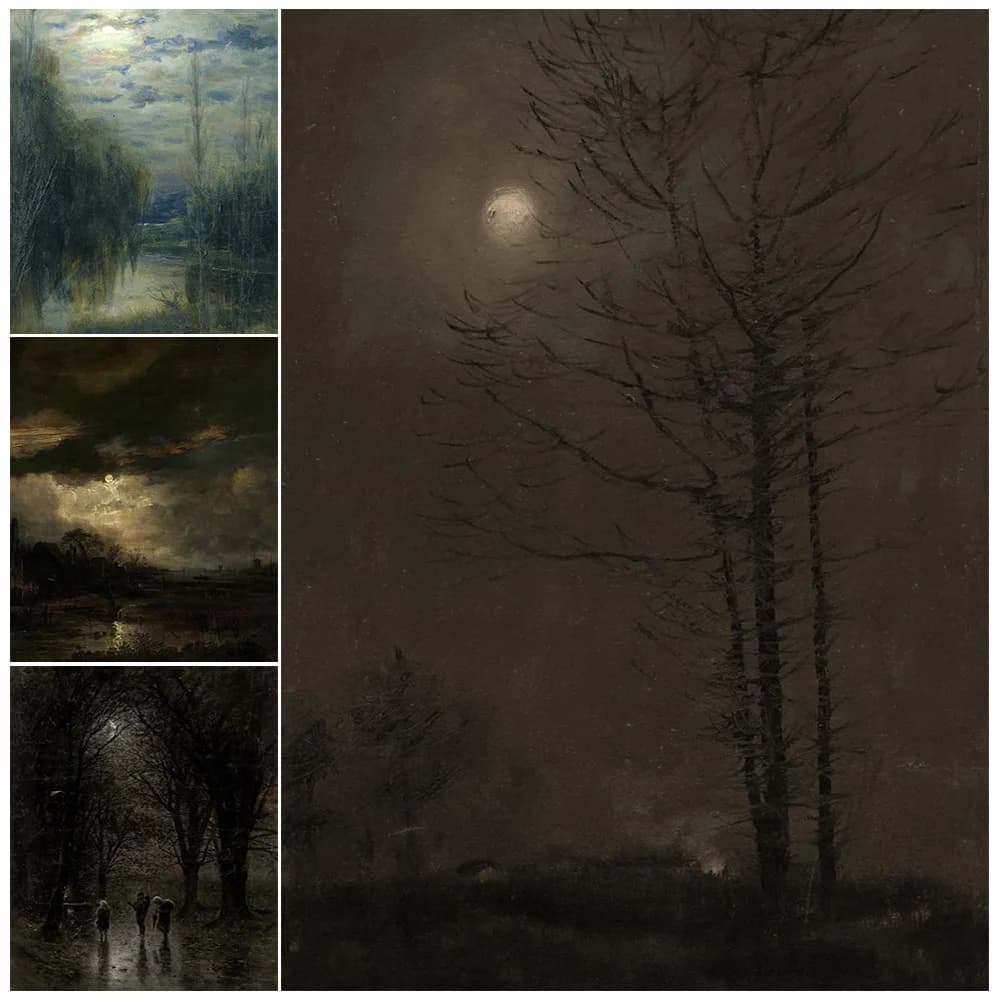 Affiche d'art esthétique de Luna Moth et Night Sky, Dark Academia, peinture murale EWdy, peinture sur toile, décoration de la maison, oeuvre imprimée