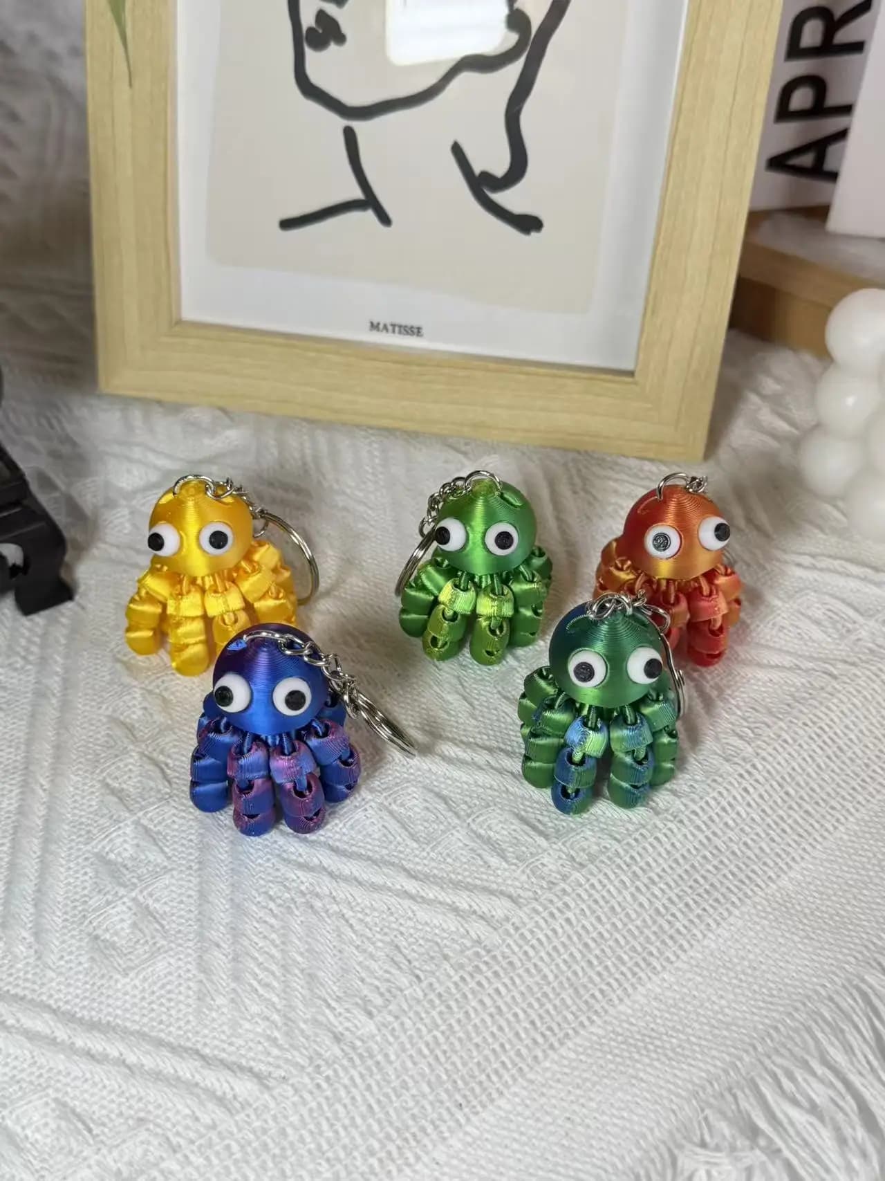 Porte-clés 3D poulpe mignon