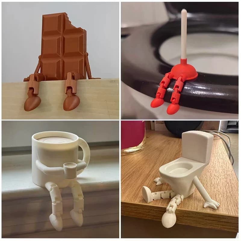 Sculptures de chocolat imprimées en 3D avec articulations mobiles