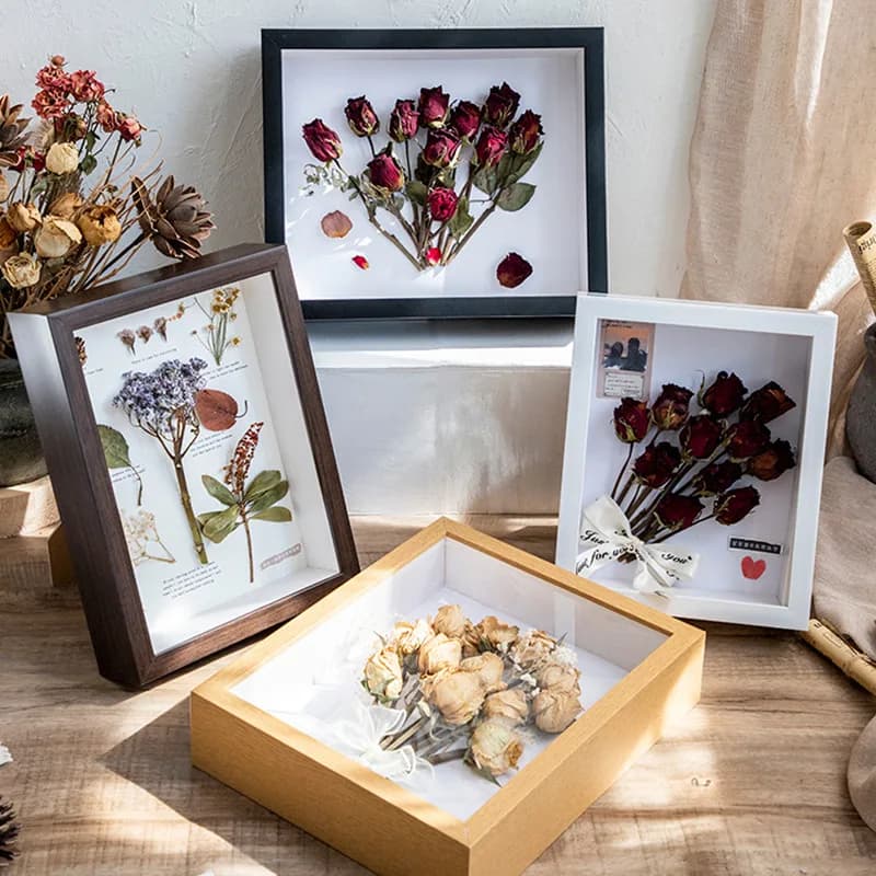 Boîte à ombre profondeur 3cm cadre Photo en bois pour afficher des œuvres tridimensionnelles cadre Photo en bois nordique bricolage décor Photo