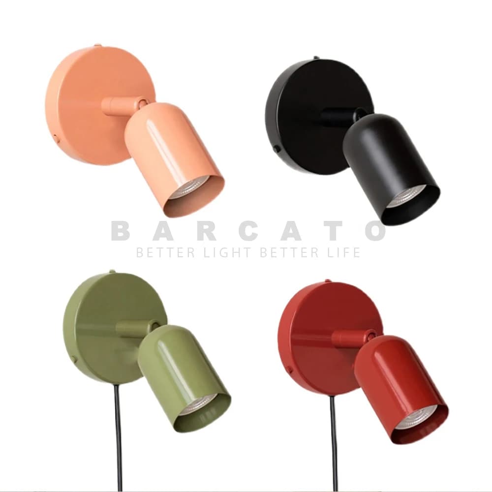 Lampes murales LED colorées avec interrupteur, projecteurs Gu10, applique de chevet, design moderne, prise EU et US, salon, AC110, 220V