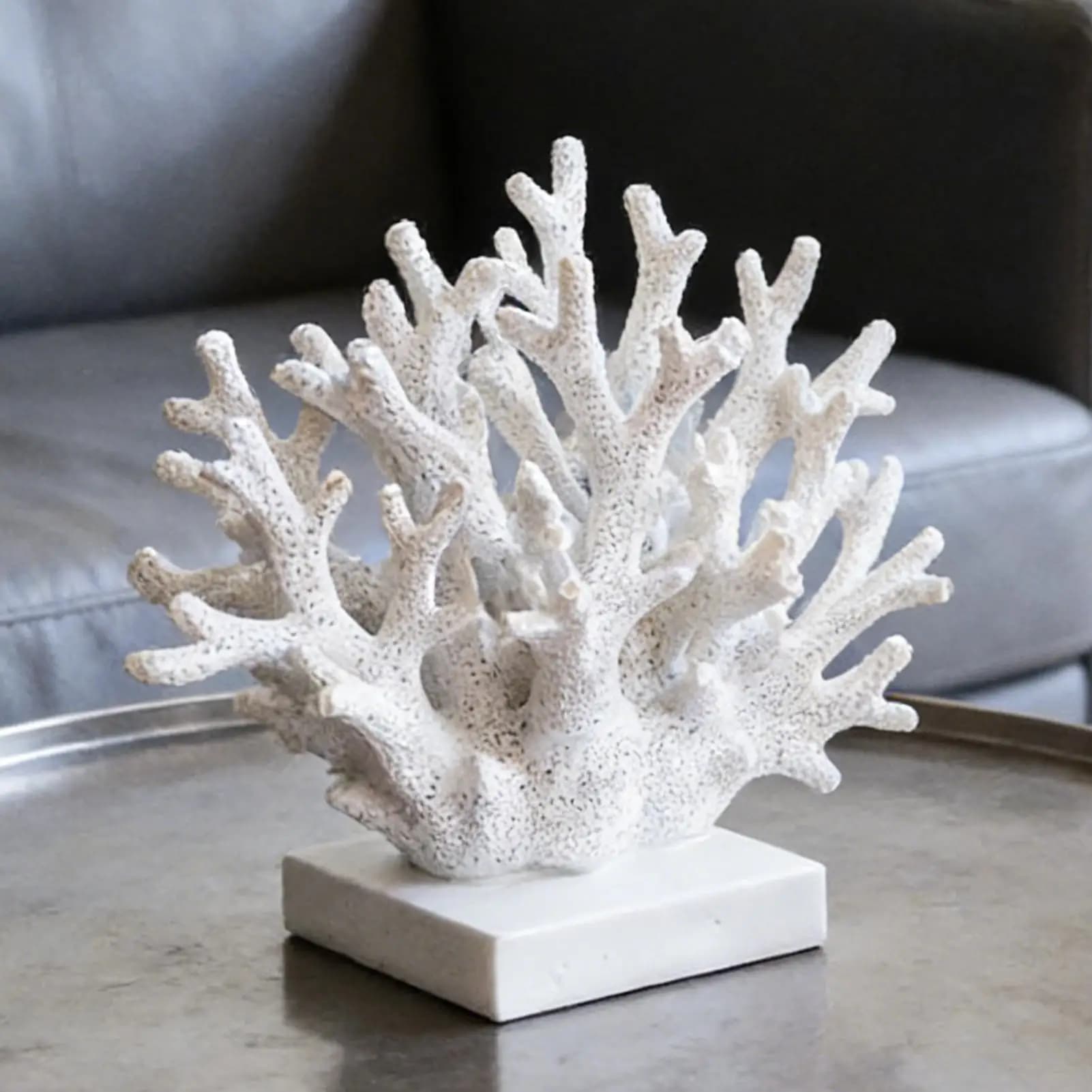 Artisanat créatif en résine imitation corail, sculpture de corail creuse, figurines décoratives, ornements en cristal colorés, décorations pour la maison