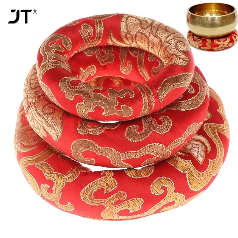 Coussin en soie pour bol sonore de bouddha, 1 pièce, pour bol chantant tibétain au népal, coussin, produits bouddhistes 8/10/12CM