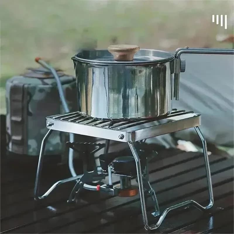 Support de réchaud d'extérieur en acier inoxydable
