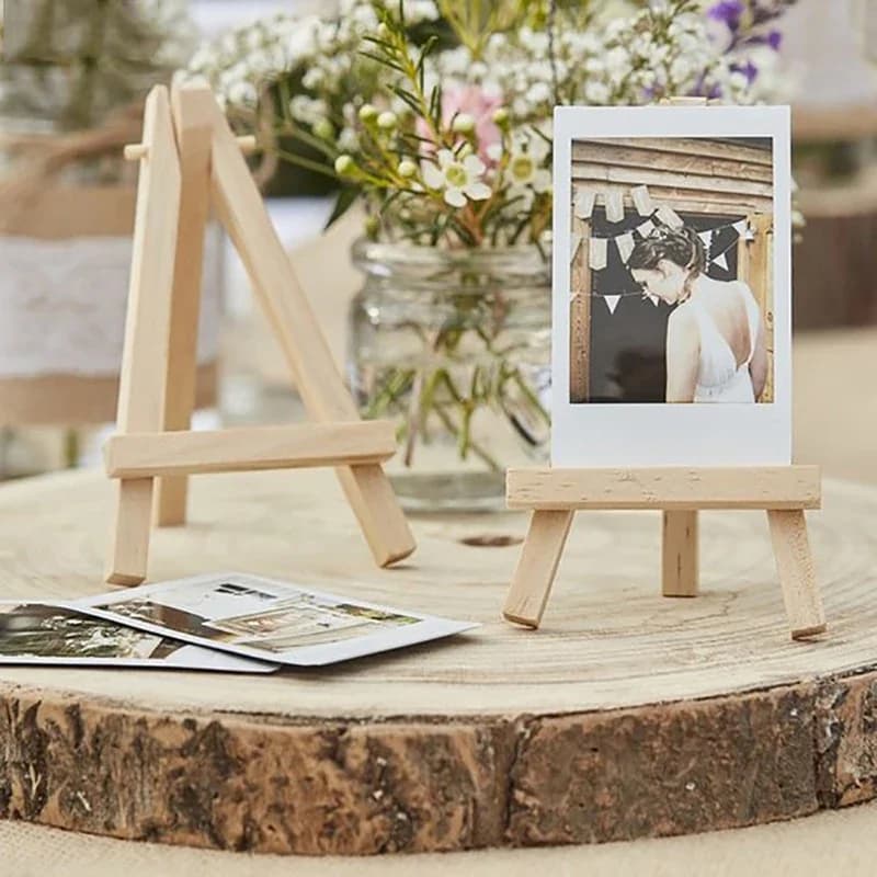 Présentoir en bois, décor de fiançailles et de mariage, cadre de décoration de mariage, affiche de peinture, chevalet, décoration d'anniversaire et de mariage, candélabres