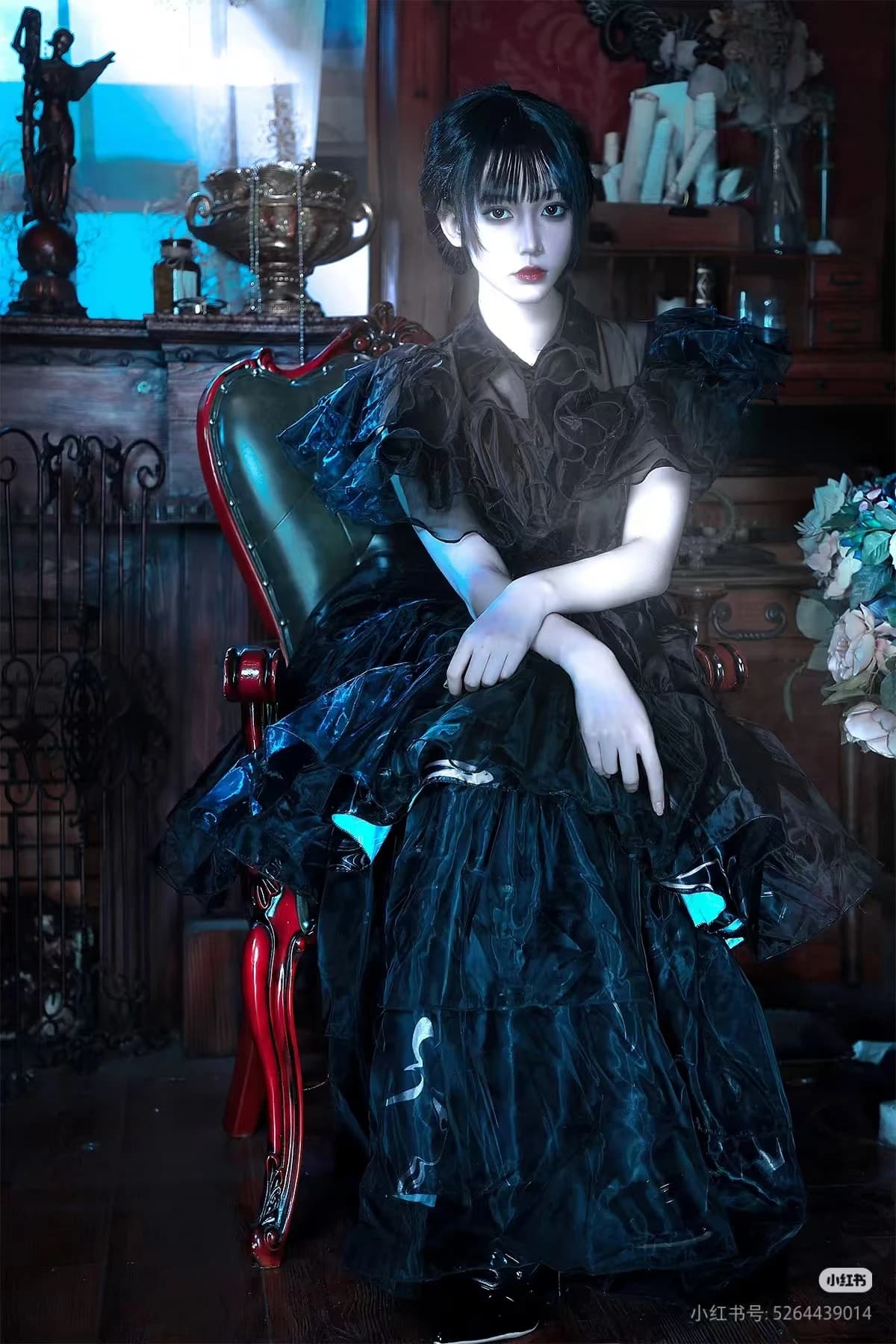 Costume de Cosplay Addams pour Halloween, robe de danse gothique noire, uniformes, perruque, tenues pour filles, fête de carnaval, taille pour adultes et enfants