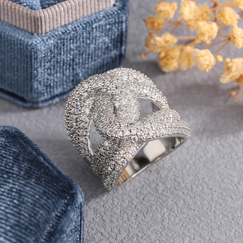 Bague en diamant plaqué argent 925 pour femmes et hommes, Design Original, couleur D, Test, bijoux d'anniversaire