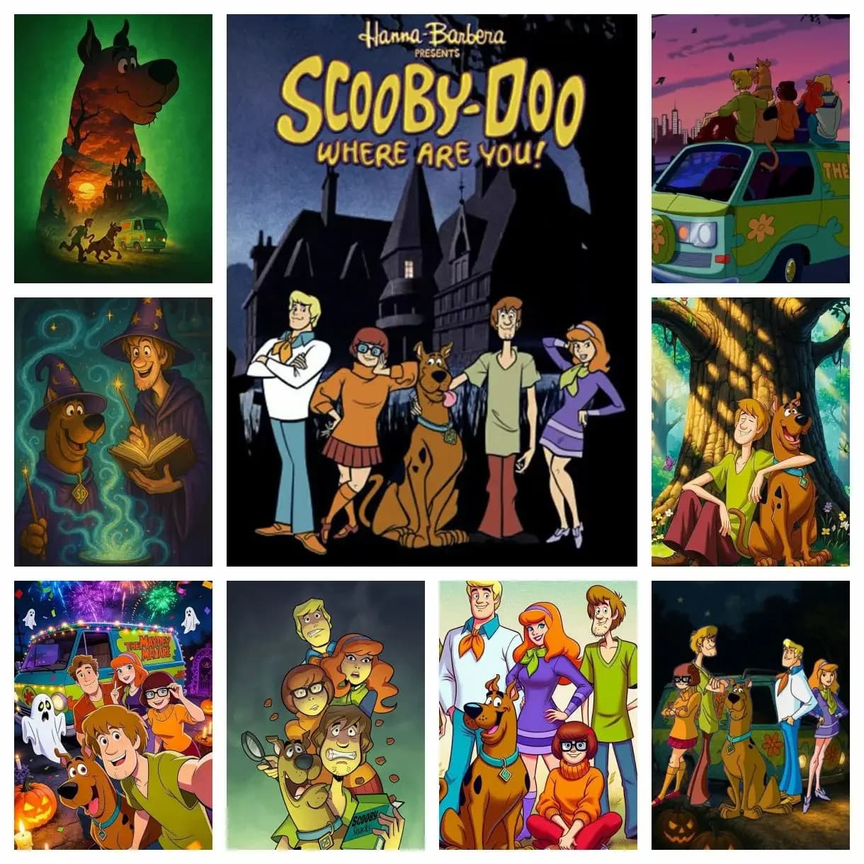 Peinture diamant 5D DIY S-Scooby Doo, motif carré ou rond, pour la décoration esthétique de la maison, du salon, de la chambre, du bar, cadeau pour enfants