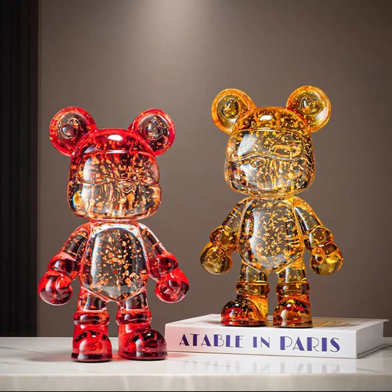 Statuette d'art de luxe en forme d'ours