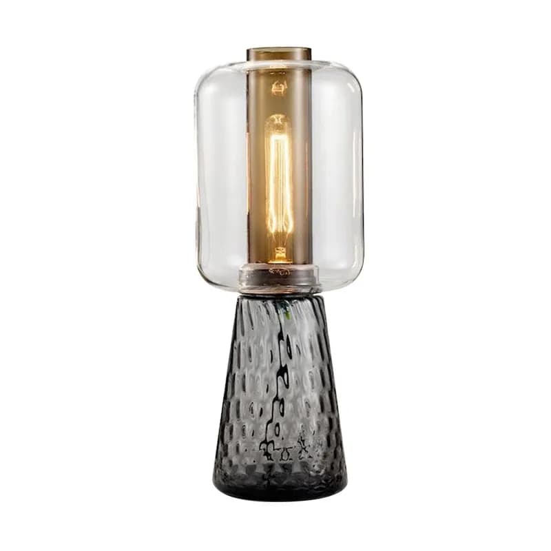 Lampe de Table LED en Verre au Design Minimaliste, Luminaire Décoratif d'Nik, Idéal pour une Chambre à Coucher ou un Bureau