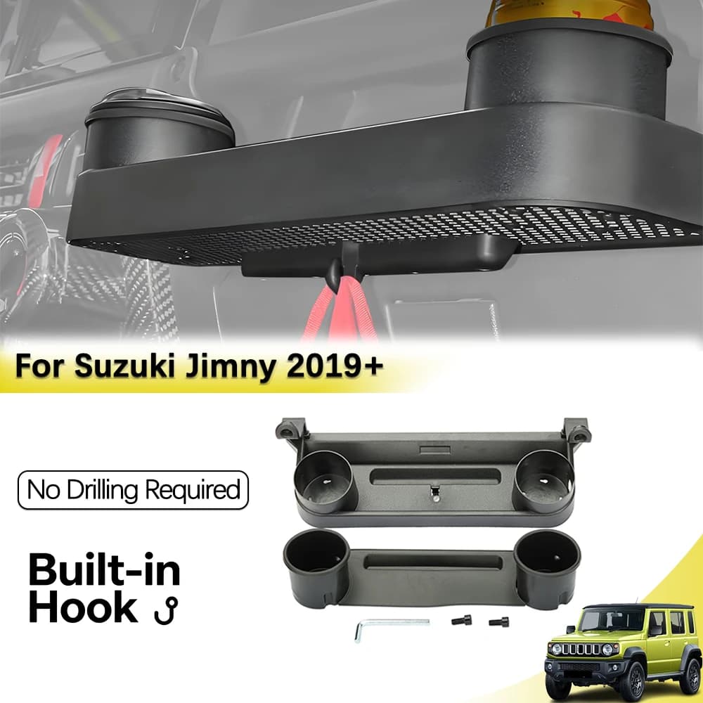 Poignée de maintien pour passager avant, boîte de rangement étendue, organisateur, support de verre pour Suzuki Jimny 2019 – 20225, accessoires d'intérieur modifiés