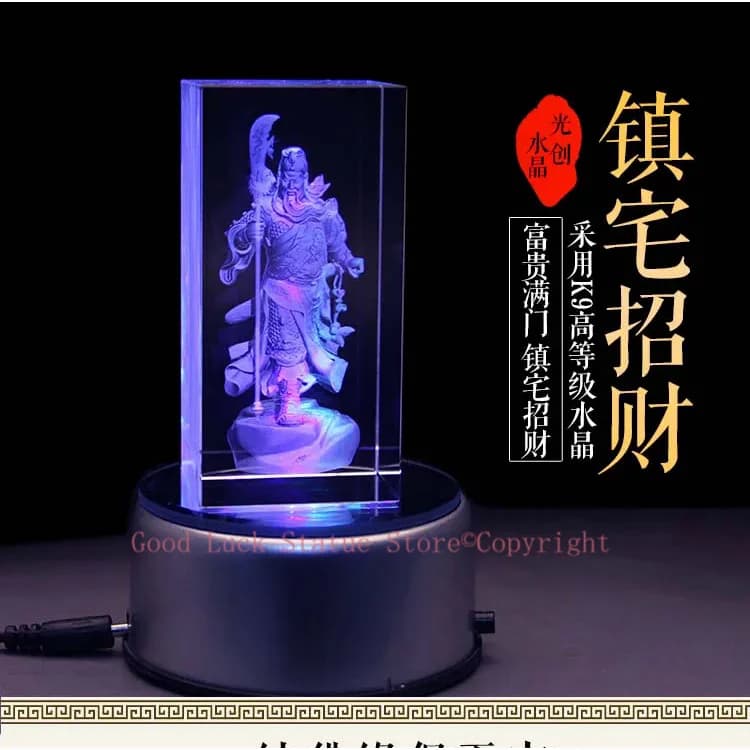 Statue de Talisman du dieu de la richesse, en cristal 3D, 15CM, pour maison, magasin, bureau, entreprise, offre spéciale