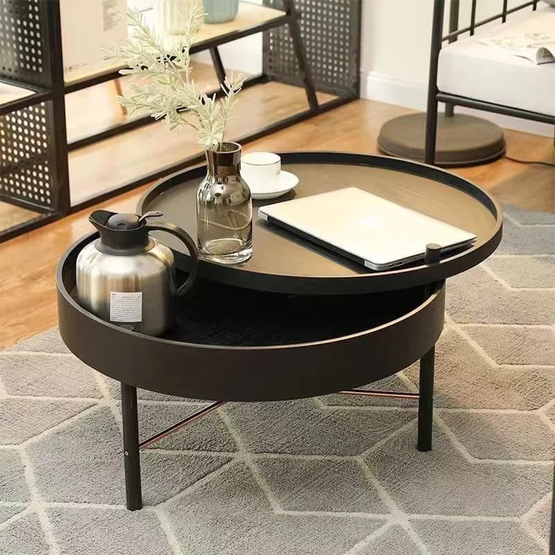 Wabi Sabi Table basse esthétique Unique rangement caché Cool