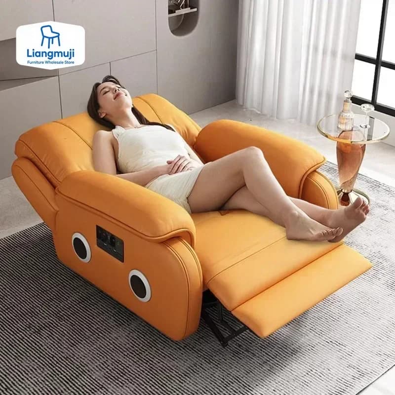 Fauteuil électrique convertible en canapé pour salon, fauteuil inclinable en cuir, canapé-lit pas cher