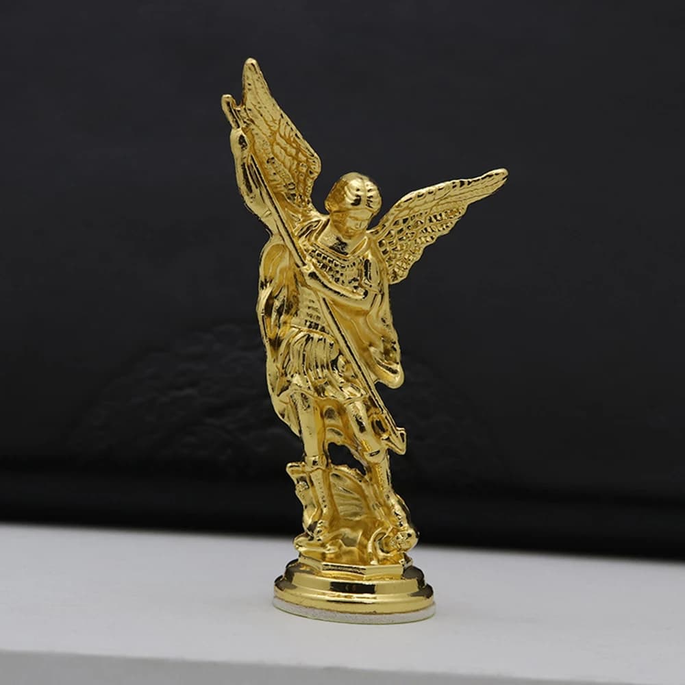 Figurine chrétienne Saint Michel, l'archange vainquant Satan, statues de gardiens en alliage de zinc, artisanat pour la maison, la table, le bureau