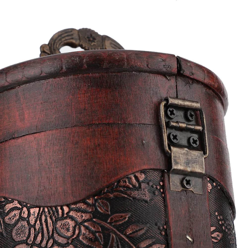 Boîte de rangement portable pour vin rouge avec poignée
