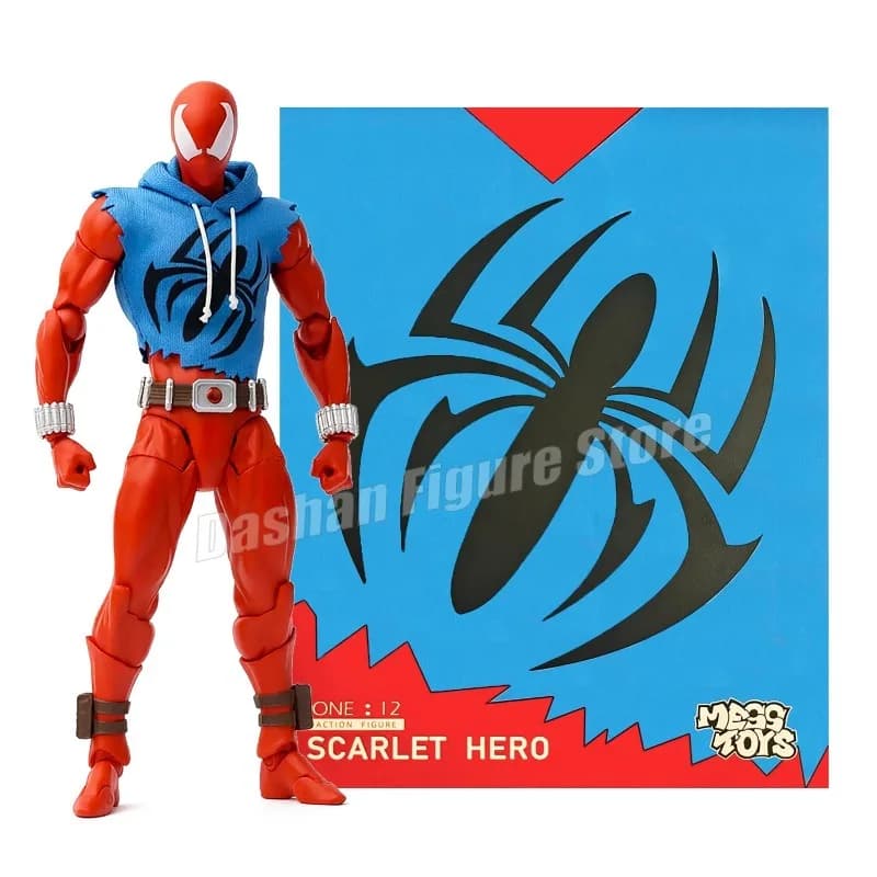 Figurine d'action Mess Toys Scarlet Spider-Man, Figurines héros Scarlet Amazing Spider-Man, Figurine PVC Anime, Jouets et cadeaux