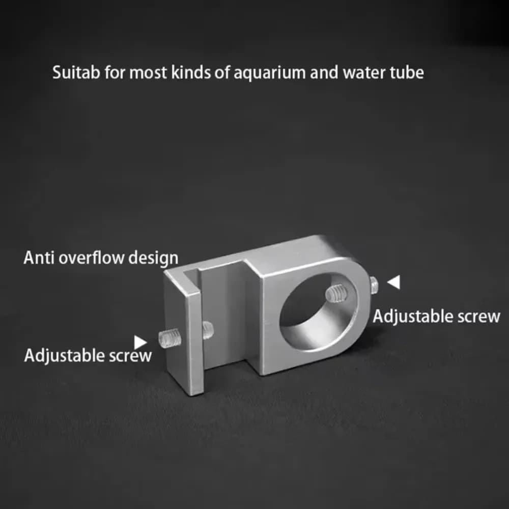 Support de tube d'eau portable pour aquarium, accessoire multifonctionnel pour tuyau, clip de fixation de tube d'eau en alliage d'aluminium