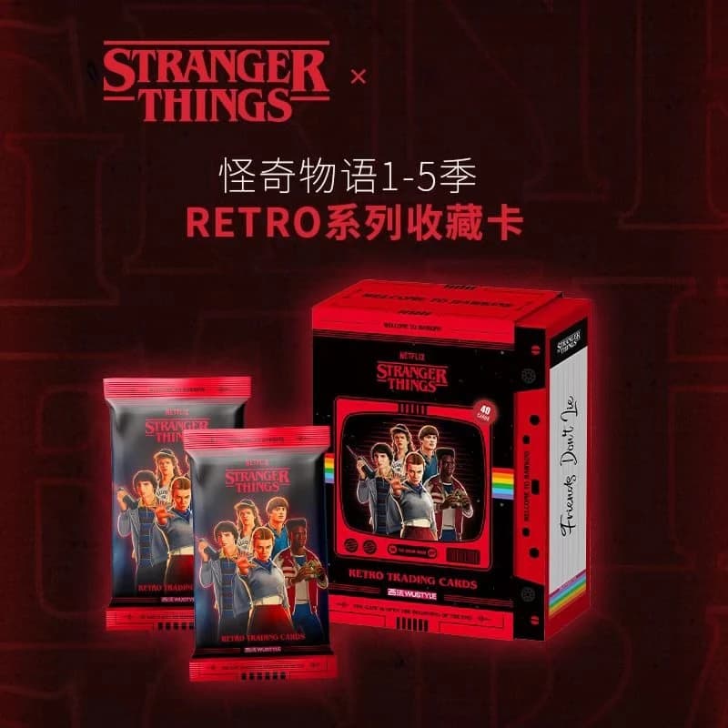 Cartes de collection rétro Stranger Things Saisons 1-5 2026 – Personnages rares de films et de séries télévisées, cartes autographiées, cadeaux jouets